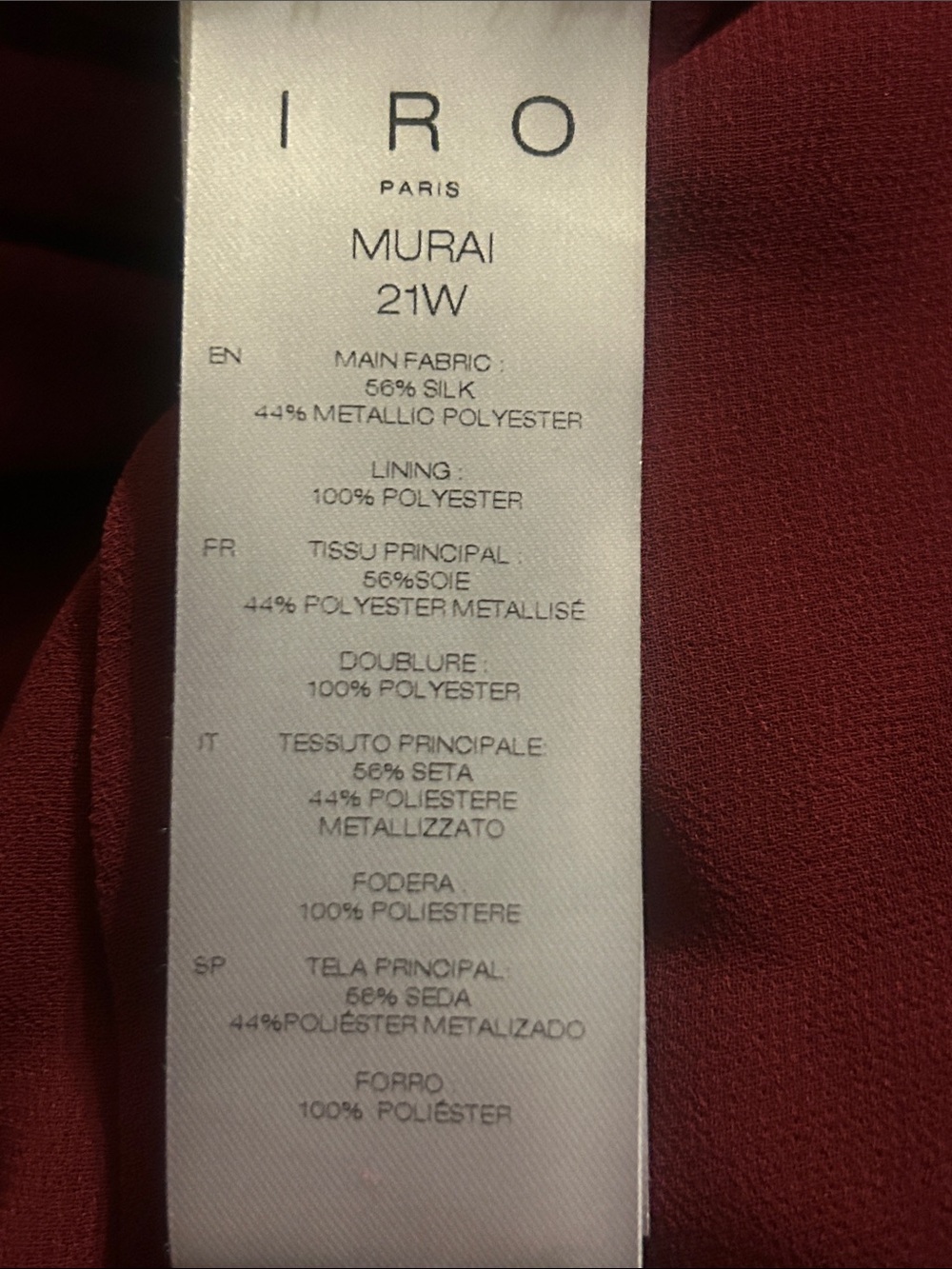 IRO Murai Metallic Fil coupé silk-blend Georgette Dress Fuchsia FR 34 MSRP $770 - Picture 7 of 7